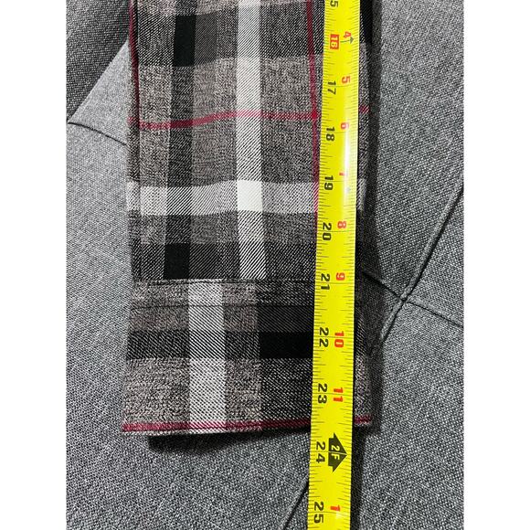Chadwicks Dress Women Medium* Flannel Brown Gray/Red A Line Cottage Boho - Picture 10 of 13